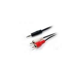 Audio kábel, 3,5 mm jack-2xRCA, 2,5 m, EQUIP